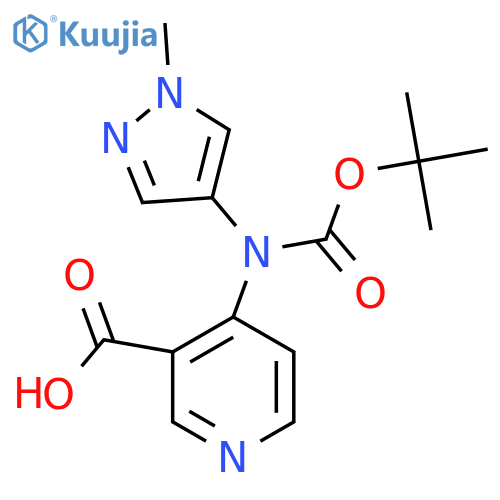 4-{(tert-butoxy)carbonyl(1-methyl-1H-pyrazol-4-yl)amino}pyridine-3-carboxylic acid structure