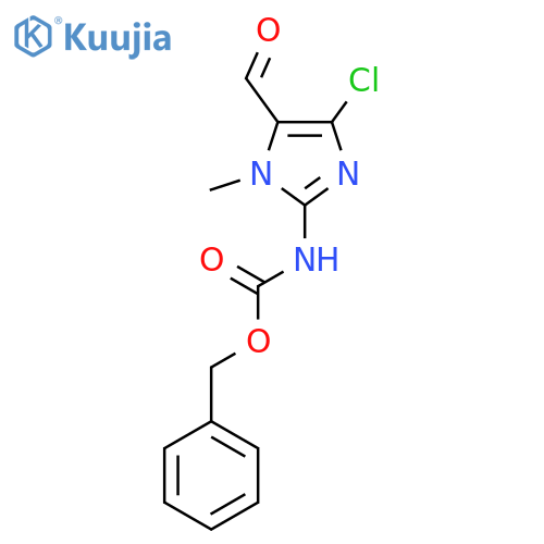 benzyl N-(4-chloro-5-formyl-1-methyl-1H-imidazol-2-yl)carbamate structure