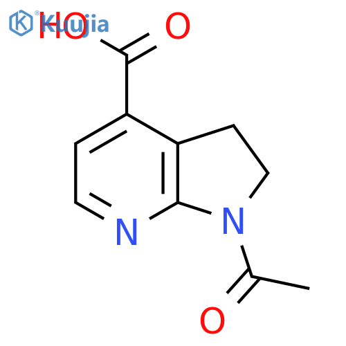 1-acetyl-1H,2H,3H-pyrrolo2,3-bpyridine-4-carboxylic acid structure