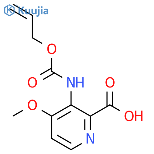 4-methoxy-3-{(prop-2-en-1-yloxy)carbonylamino}pyridine-2-carboxylic acid structure