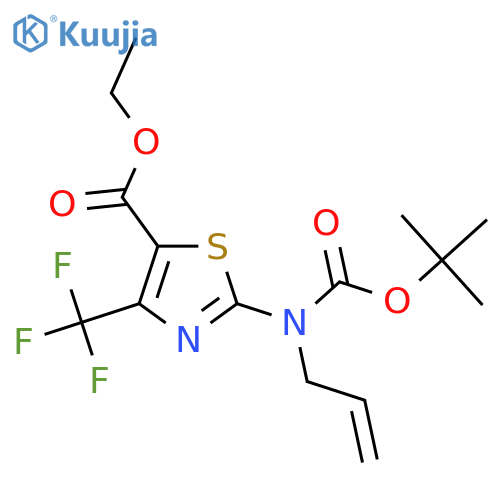 ethyl 2-{(tert-butoxy)carbonyl(prop-2-en-1-yl)amino}-4-(trifluoromethyl)-1,3-thiazole-5-carboxylate structure