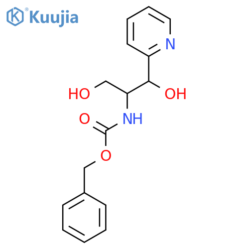 benzyl N-1,3-dihydroxy-1-(pyridin-2-yl)propan-2-ylcarbamate structure