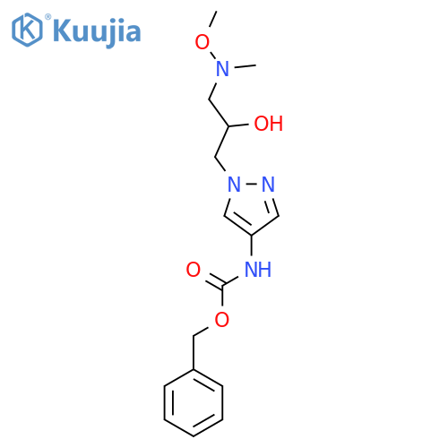 benzyl N-(1-{2-hydroxy-3-methoxy(methyl)aminopropyl}-1H-pyrazol-4-yl)carbamate structure