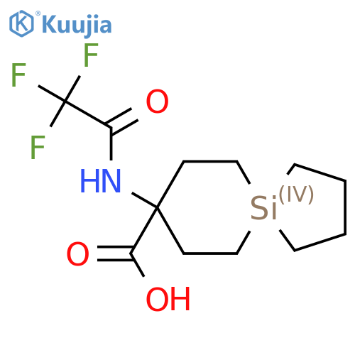 8-(2,2,2-trifluoroacetamido)-5-silaspiro4.5decane-8-carboxylic acid structure