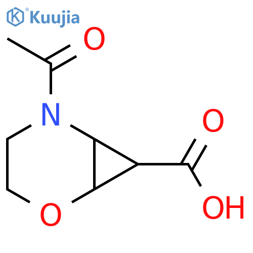 5-acetyl-2-oxa-5-azabicyclo4.1.0heptane-7-carboxylic acid structure