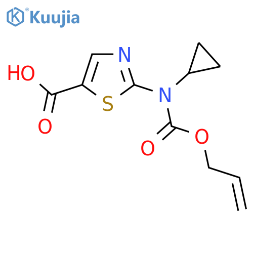 2-{cyclopropyl(prop-2-en-1-yloxy)carbonylamino}-1,3-thiazole-5-carboxylic acid structure