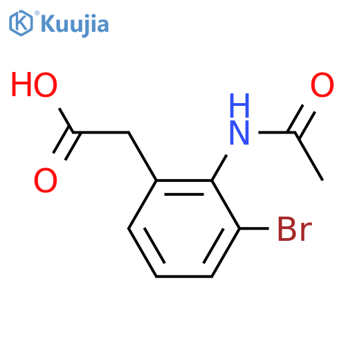 2-(3-Bromo-2-acetamidophenyl)acetic acid structure