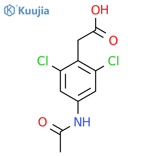 2-(2,6-Dichloro-4-acetamidophenyl)acetic acid structure