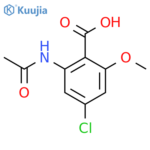 4-Chloro-2-acetamido-6-methoxybenzoic acid structure