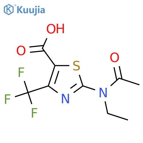2-(N-ethylacetamido)-4-(trifluoromethyl)-1,3-thiazole-5-carboxylic acid structure