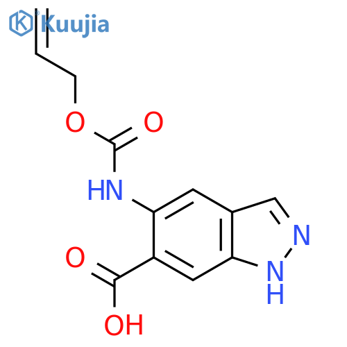 5-{(prop-2-en-1-yloxy)carbonylamino}-1H-indazole-6-carboxylic acid structure