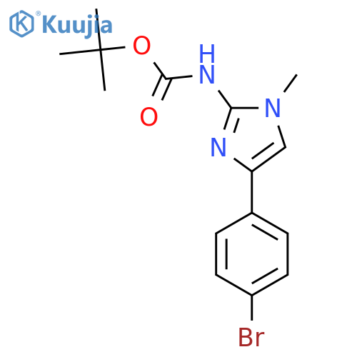 tert-butyl N-4-(4-bromophenyl)-1-methyl-1H-imidazol-2-ylcarbamate structure