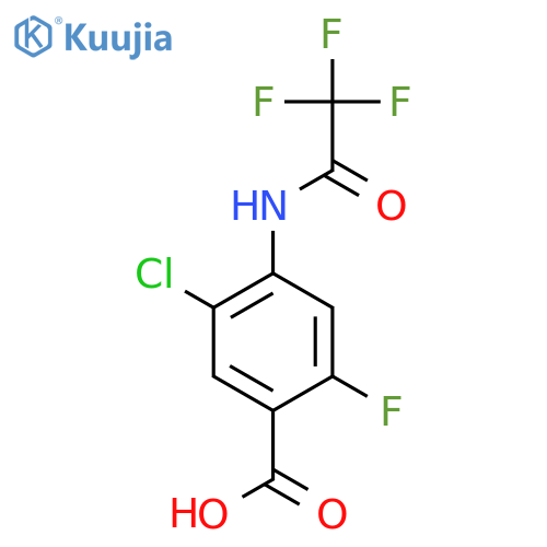 5-Chloro-2-fluoro-4-(2,2,2-trifluoroacetamido)benzoic acid structure