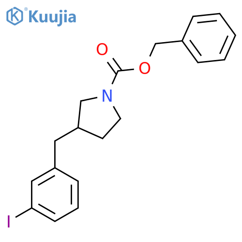 benzyl 3-(3-iodophenyl)methylpyrrolidine-1-carboxylate structure
