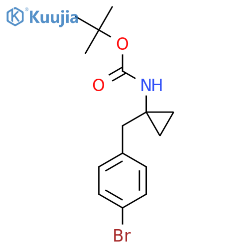 tert-butyl N-{1-(4-bromophenyl)methylcyclopropyl}carbamate structure