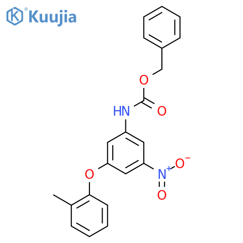 benzyl N-3-(2-methylphenoxy)-5-nitrophenylcarbamate structure