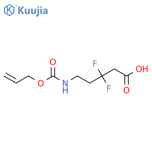 3,3-difluoro-5-{(prop-2-en-1-yloxy)carbonylamino}pentanoic acid structure