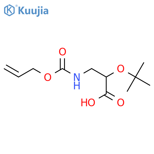 2-(tert-butoxy)-3-{(prop-2-en-1-yloxy)carbonylamino}propanoic acid structure