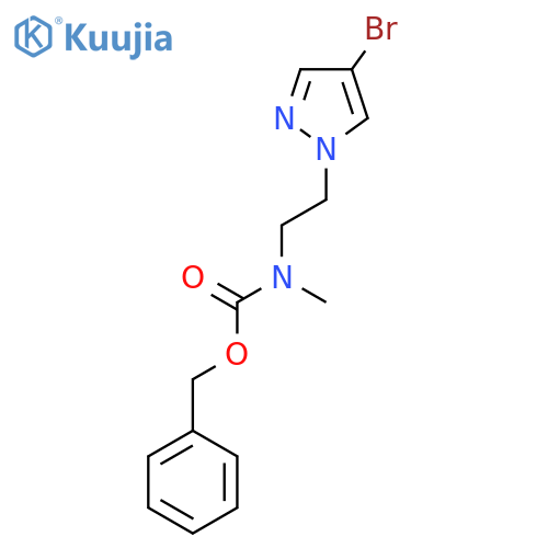 benzyl N-[2-(4-bromo-1H-pyrazol-1-yl)ethyl]-N-methylcarbamate structure