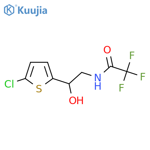 N-[2-(5-chlorothiophen-2-yl)-2-hydroxyethyl]-2,2,2-trifluoroacetamide structure