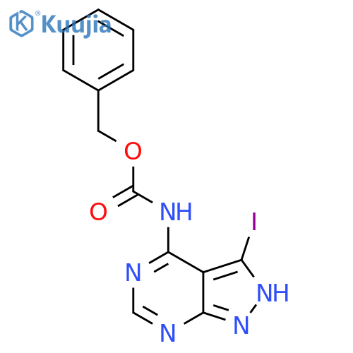benzyl N-{3-iodo-1H-pyrazolo3,4-dpyrimidin-4-yl}carbamate structure