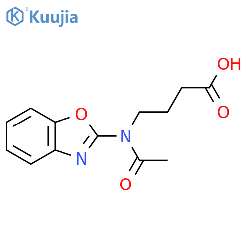 4-N-(1,3-benzoxazol-2-yl)acetamidobutanoic acid structure