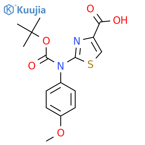 2-{[(Tert-butoxy)carbonyl](4-methoxyphenyl)amino}-1,3-thiazole-4-carboxylic acid structure