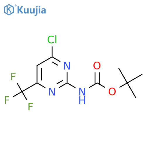 tert-butyl N-4-chloro-6-(trifluoromethyl)pyrimidin-2-ylcarbamate structure