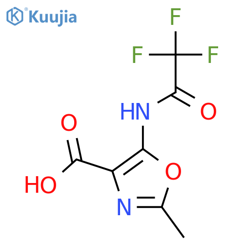 2-Methyl-5-(2,2,2-trifluoroacetamido)-1,3-oxazole-4-carboxylic acid structure