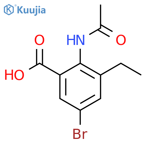 5-Bromo-2-acetamido-3-ethylbenzoic acid structure