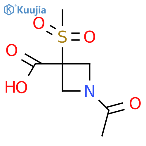 1-Acetyl-3-methanesulfonylazetidine-3-carboxylic acid structure