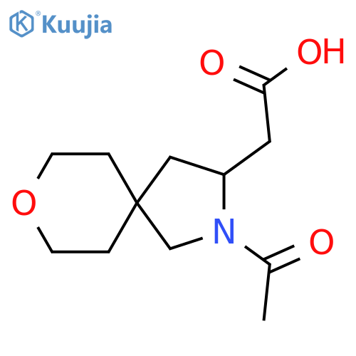 2-{2-acetyl-8-oxa-2-azaspiro4.5decan-3-yl}acetic acid structure