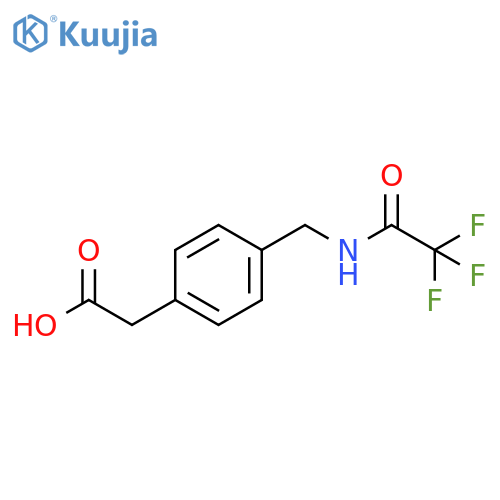 2-{4-(trifluoroacetamido)methylphenyl}acetic acid structure