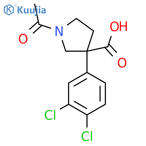 1-Acetyl-3-(3,4-dichlorophenyl)pyrrolidine-3-carboxylic acid structure