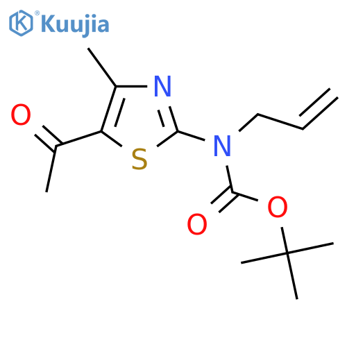 tert-butyl N-(5-acetyl-4-methyl-1,3-thiazol-2-yl)-N-(prop-2-en-1-yl)carbamate structure