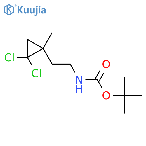 tert-butyl N-[2-(2,2-dichloro-1-methylcyclopropyl)ethyl]carbamate structure