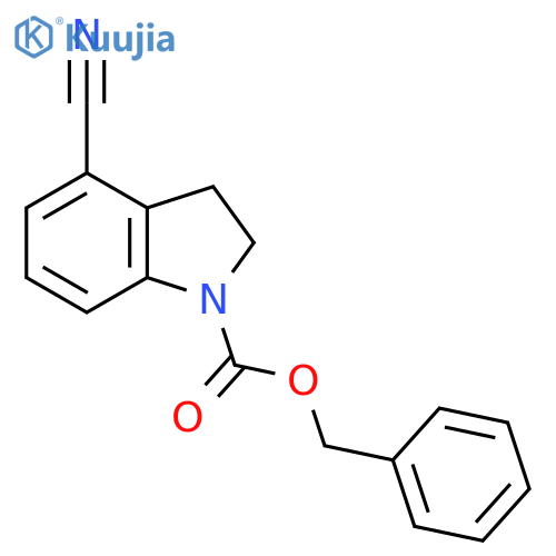 benzyl 4-cyano-2,3-dihydro-1H-indole-1-carboxylate structure