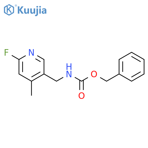 benzyl N-[(6-fluoro-4-methylpyridin-3-yl)methyl]carbamate structure