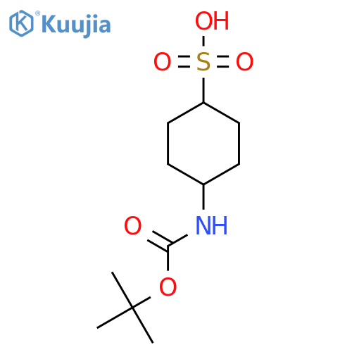 4-{[(Tert-butoxy)carbonyl]amino}cyclohexane-1-sulfonic acid structure
