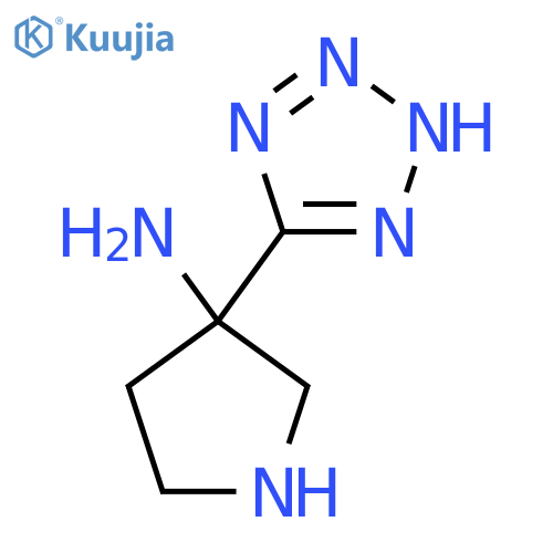 3-(1H-1,2,3,4-tetrazol-5-yl)pyrrolidin-3-amine structure