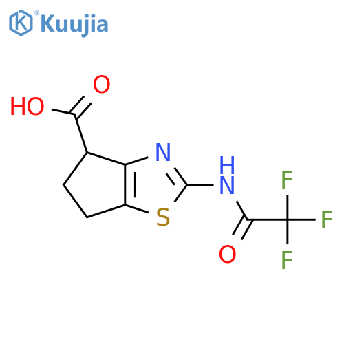 2-(2,2,2-trifluoroacetamido)-4H,5H,6H-cyclopenta[d][1,3]thiazole-4-carboxylic acid structure