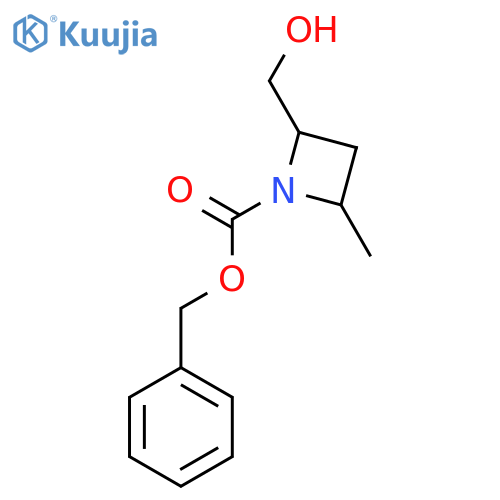 Benzyl 2-(hydroxymethyl)-4-methylazetidine-1-carboxylate structure