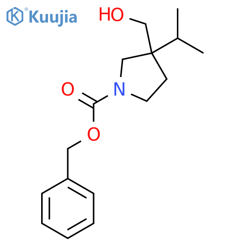 Benzyl 3-(hydroxymethyl)-3-(propan-2-yl)pyrrolidine-1-carboxylate structure