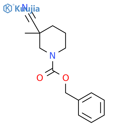 Benzyl 3-cyano-3-methylpiperidine-1-carboxylate structure
