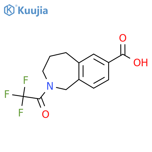 2-(2,2,2-trifluoroacetyl)-2,3,4,5-tetrahydro-1H-2-benzazepine-7-carboxylic acid structure