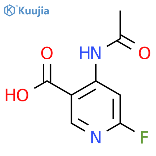 4-Acetamido-6-fluoropyridine-3-carboxylic acid structure