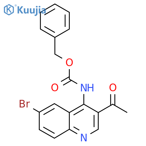 benzyl N-(3-acetyl-6-bromoquinolin-4-yl)carbamate structure