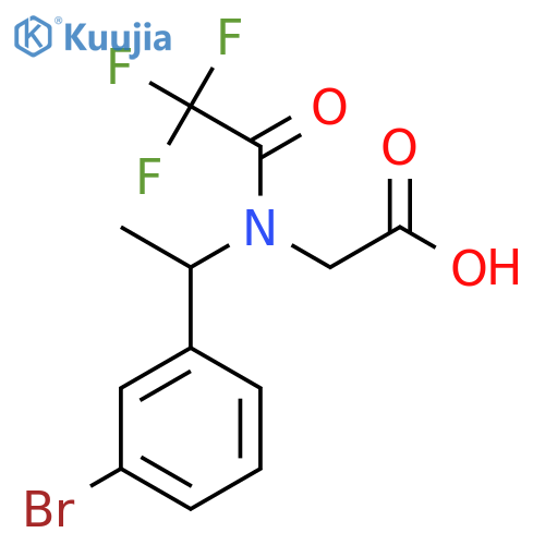 2-{N-1-(3-bromophenyl)ethyl-2,2,2-trifluoroacetamido}acetic acid structure