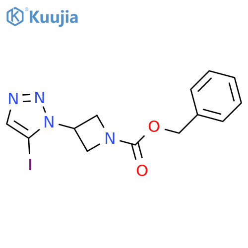 benzyl 3-(5-iodo-1H-1,2,3-triazol-1-yl)azetidine-1-carboxylate structure