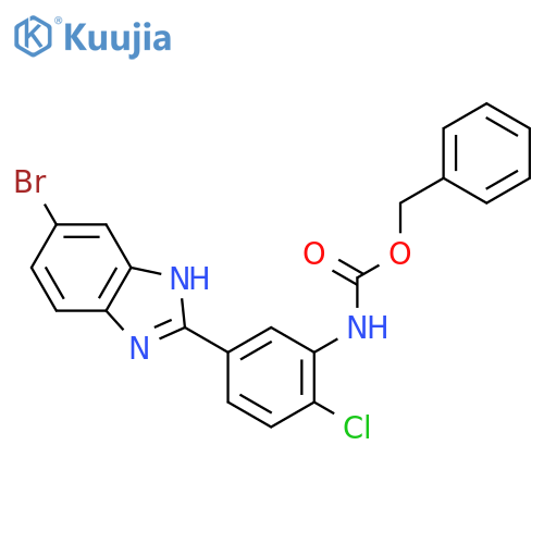 benzyl N-5-(6-bromo-1H-1,3-benzodiazol-2-yl)-2-chlorophenylcarbamate structure